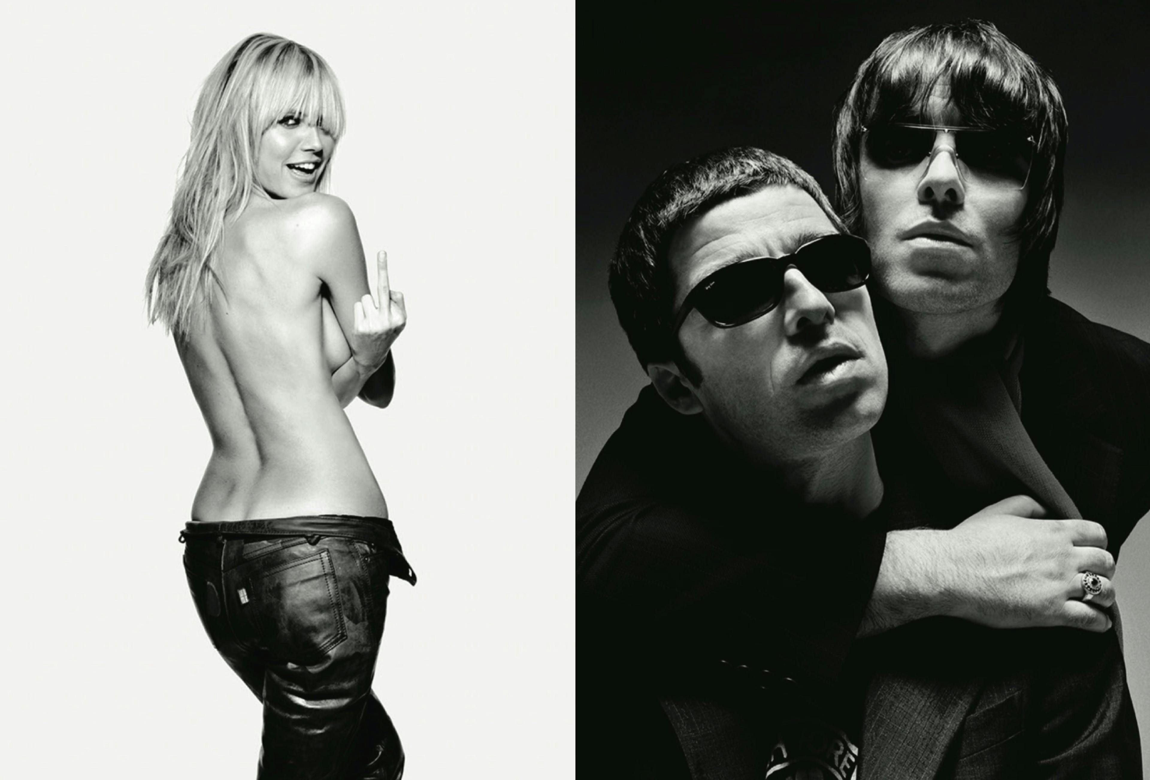 A sinistra: Heidi Klum, Italian GQ, 2003 © Rankin. A destra: Oasis, Q Magazine, 2002 © Rankin