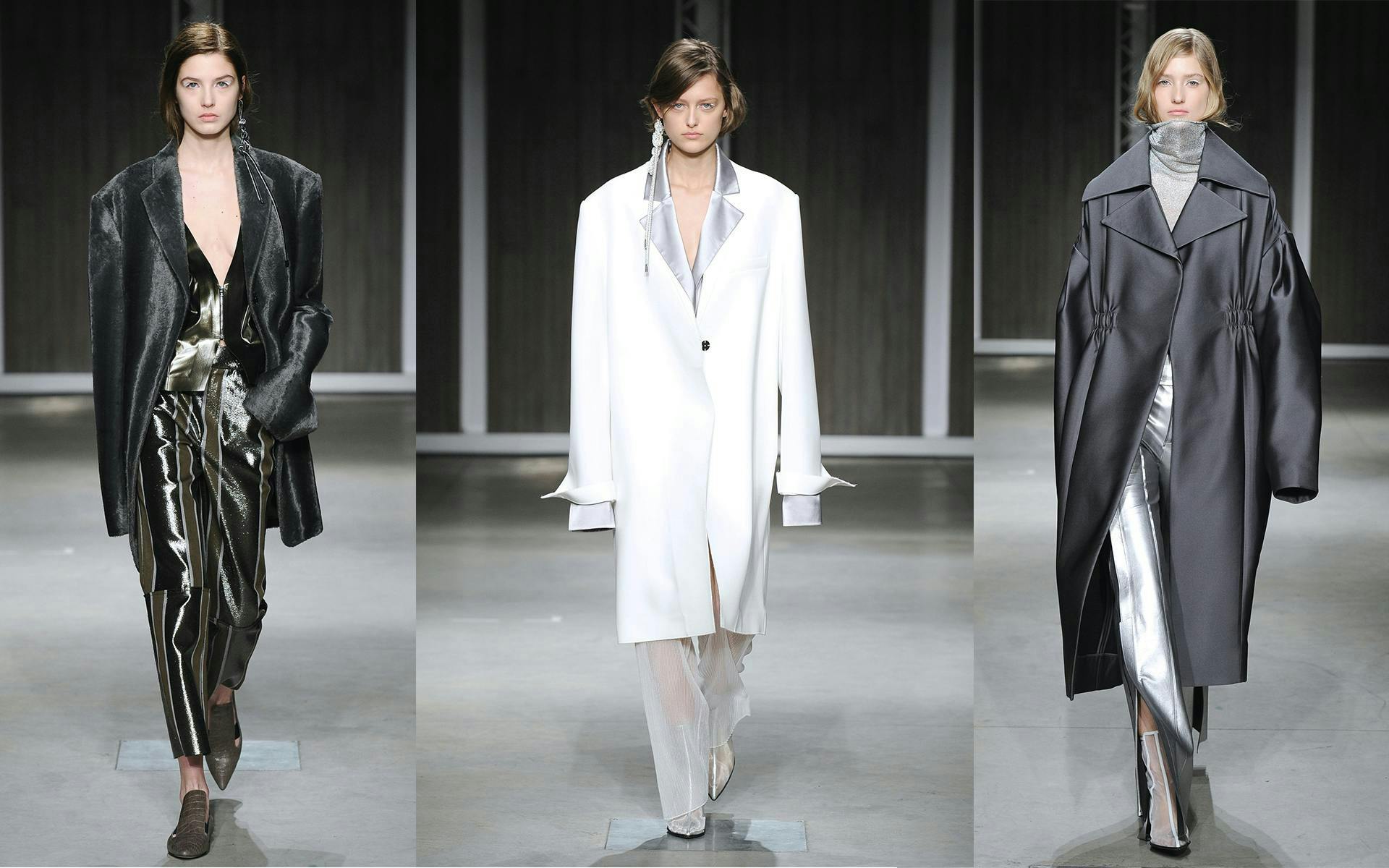 clothing apparel coat sleeve overcoat long sleeve human person runway