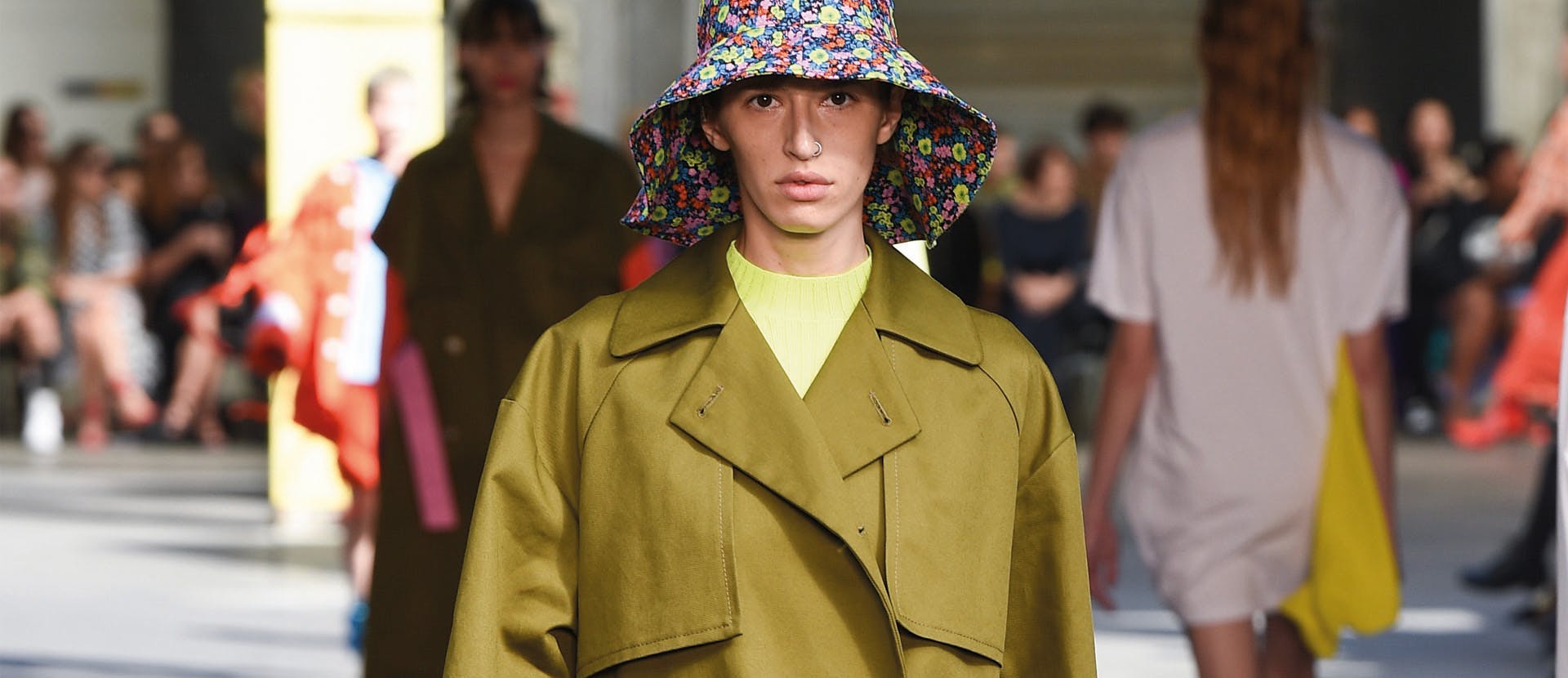 clothing apparel human person coat overcoat hat