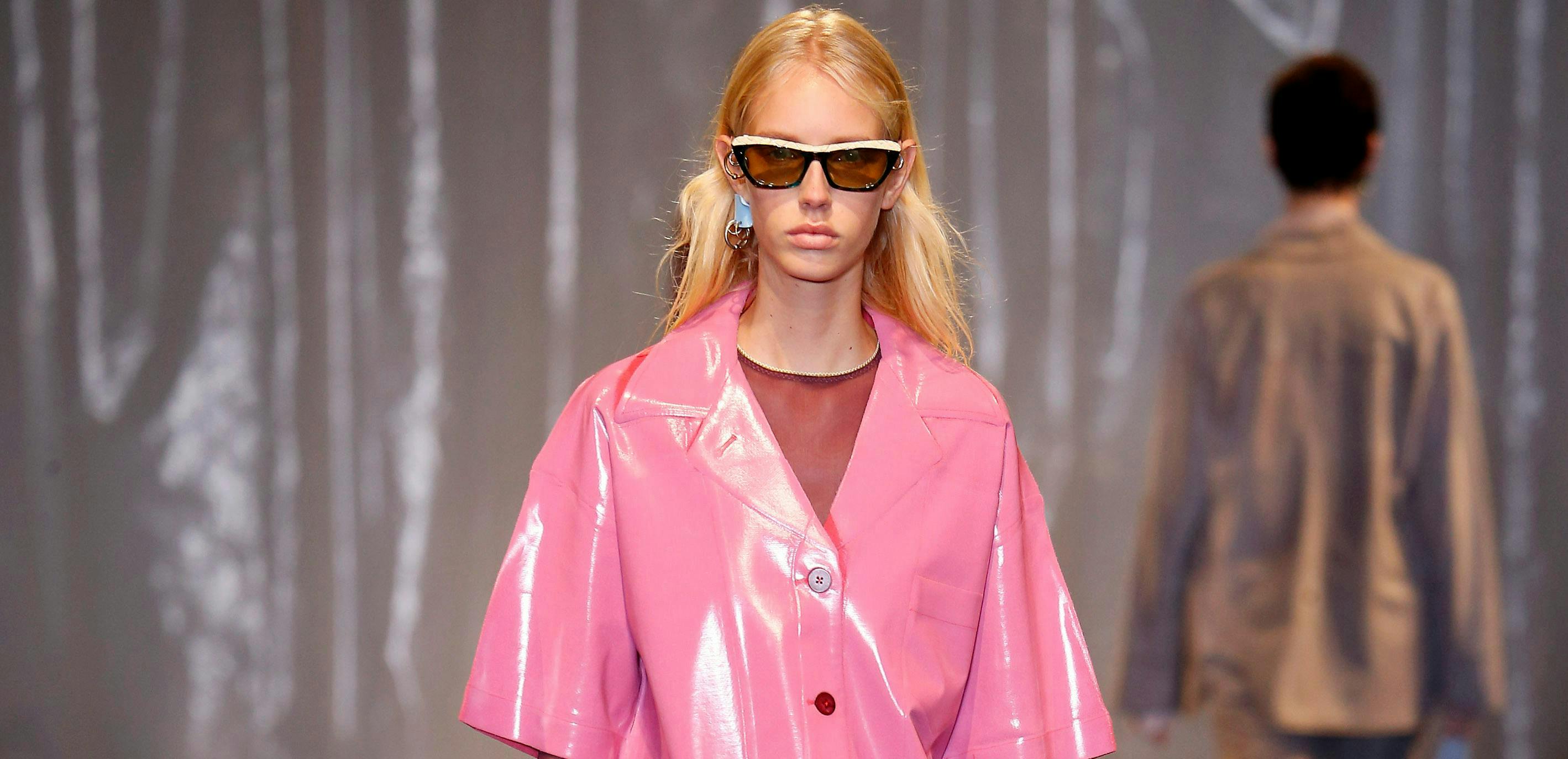acne ready to wear spring summer 2018 paris fashion week september2017 apparel clothing human person coat accessory accessories sunglasses