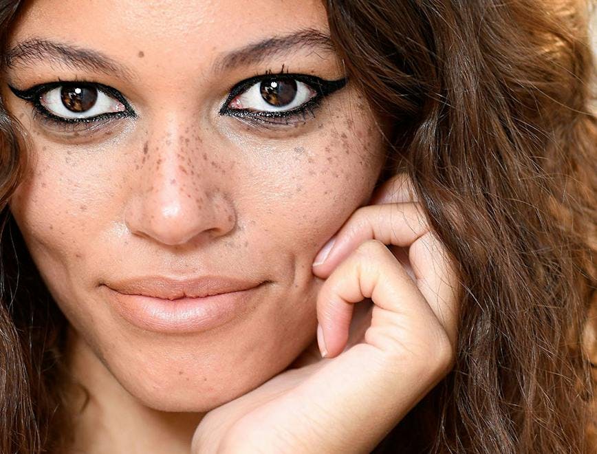 person human face skin freckle