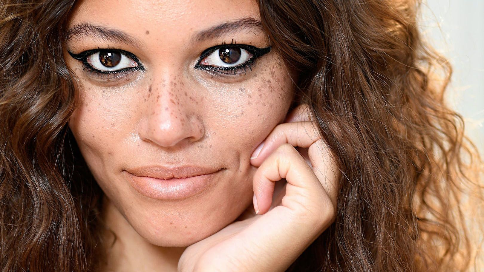 human face person skin freckle
