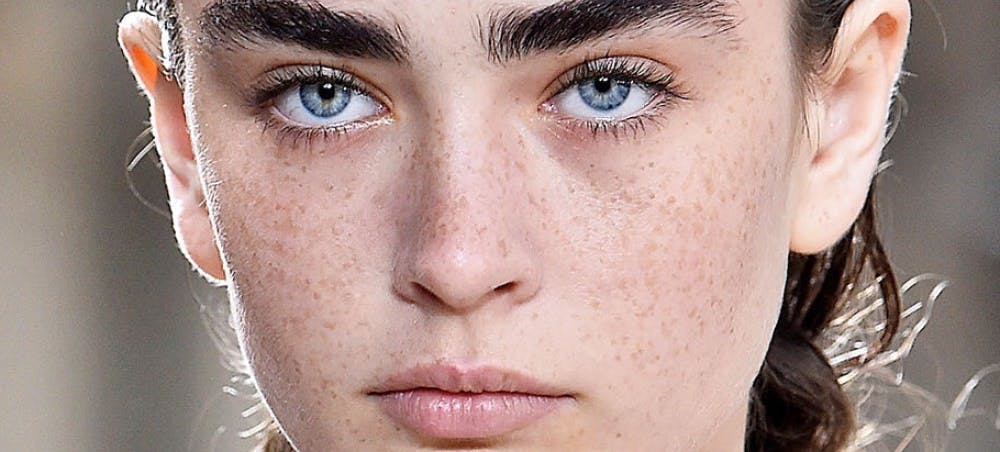 person face human freckle
