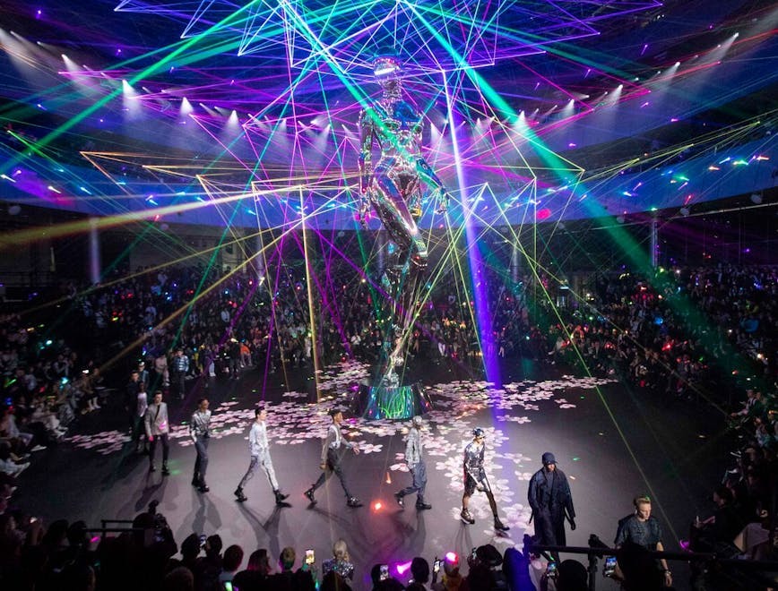 human person lighting light laser club stage