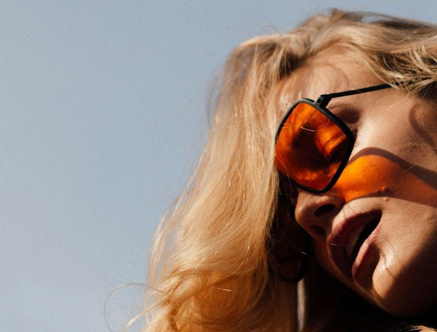 teen blonde kid female person face sunglasses accessories glasses smile