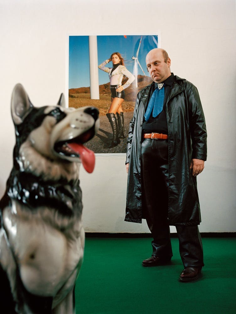 clothing apparel person coat jacket pet animal canine mammal dog