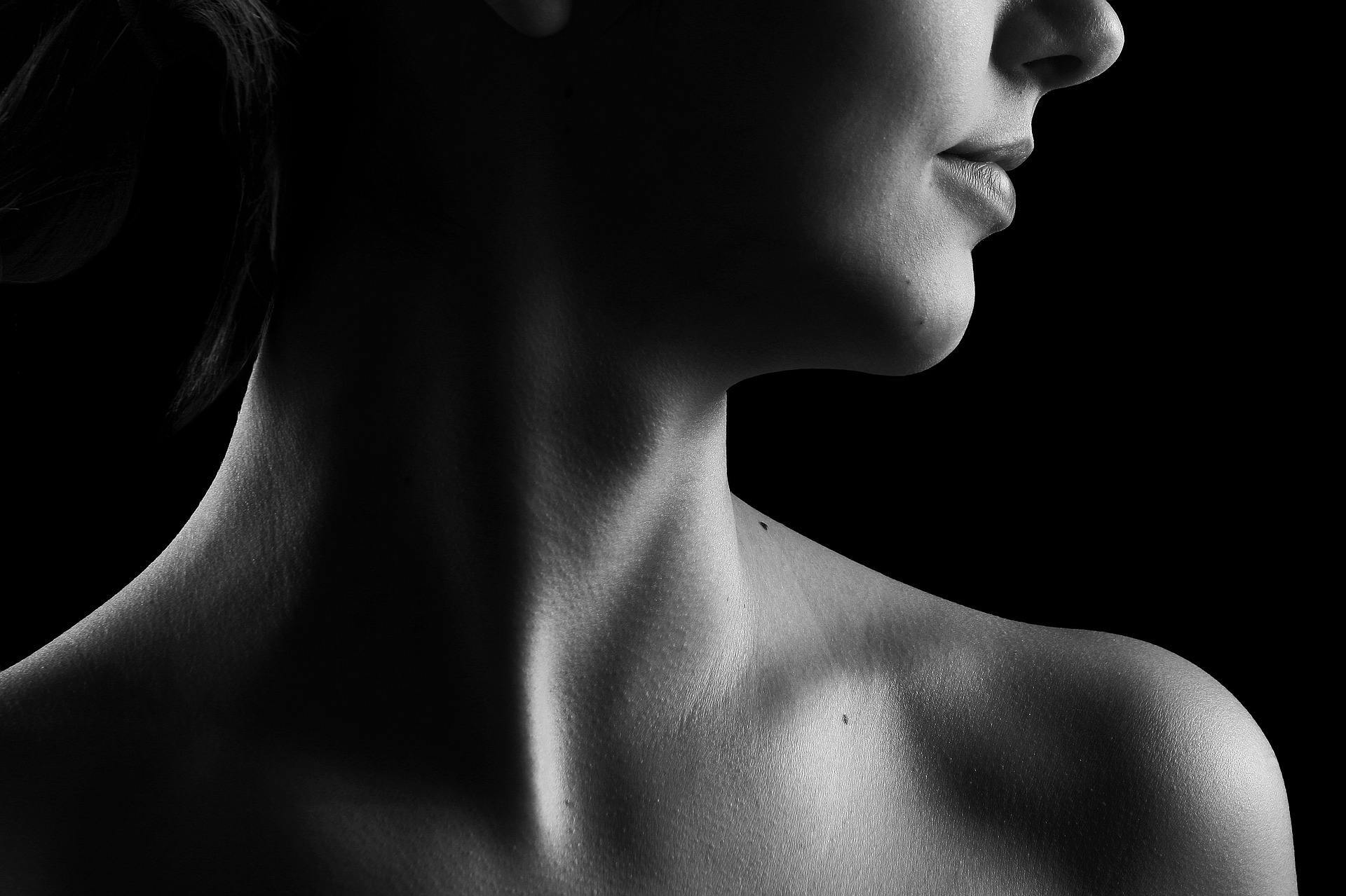 human person neck skin