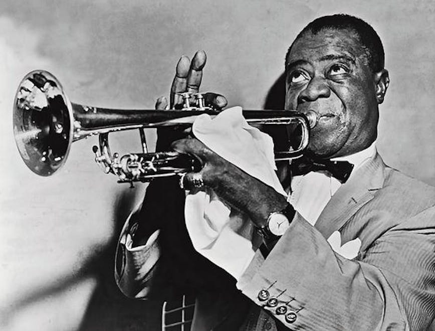 Immagine del grande jazzista Louis Armstrong 