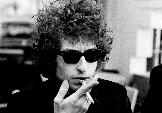 Ritratto del cantautore Bob Dylan