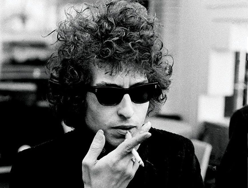 Ritratto del cantautore Bob Dylan