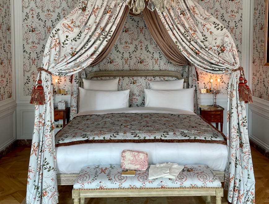 Il letto della stanza Madame de Fouquet