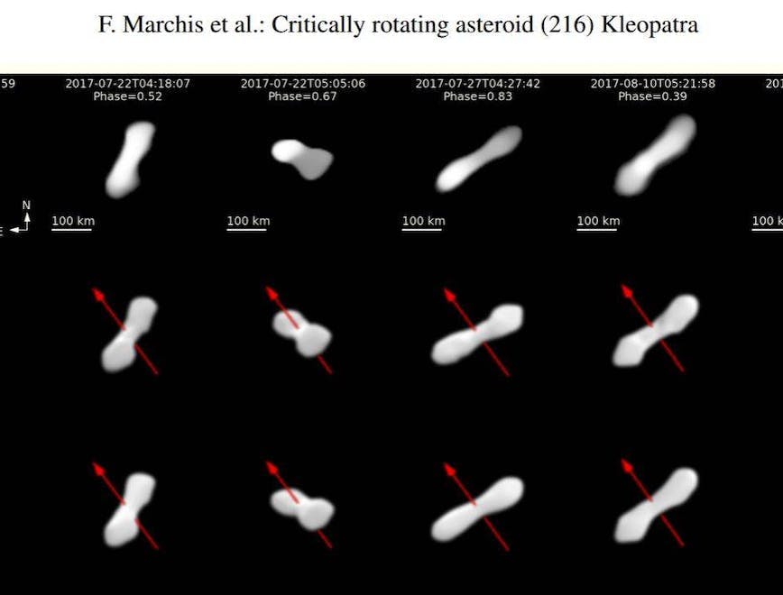 216-Kleoptra l'asteroide a forma di 'osso di cane' (foto ANSA)