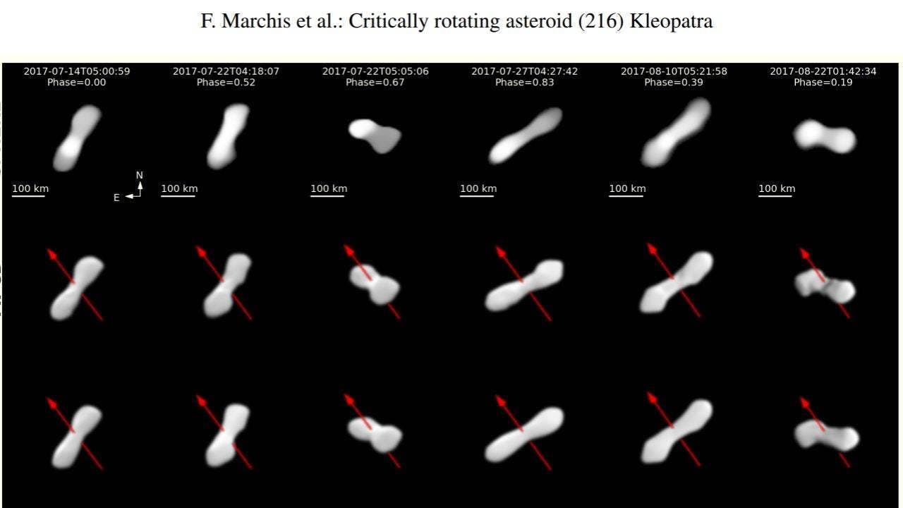216-Kleoptra l'asteroide a forma di 'osso di cane' (foto ANSA)