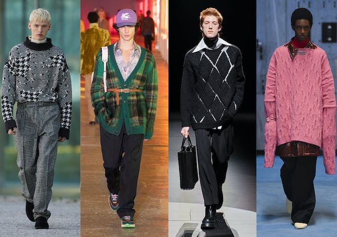 Nella foto I maglioni moda uomo di tendenza per inverno 2021-2022 