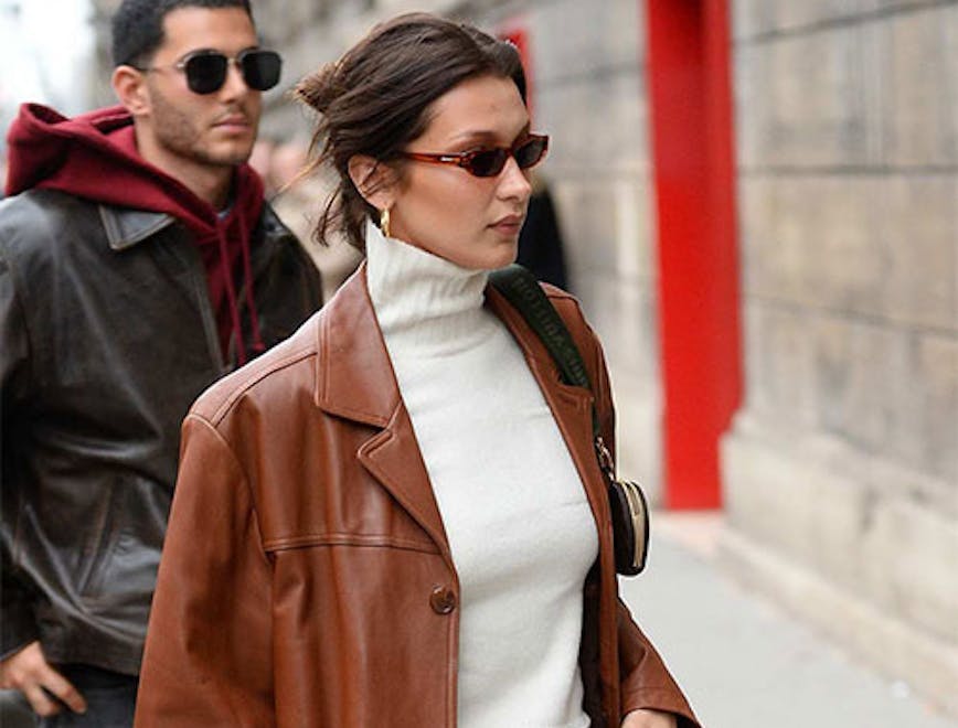 clothing apparel sunglasses accessories accessory coat jacket person human overcoat