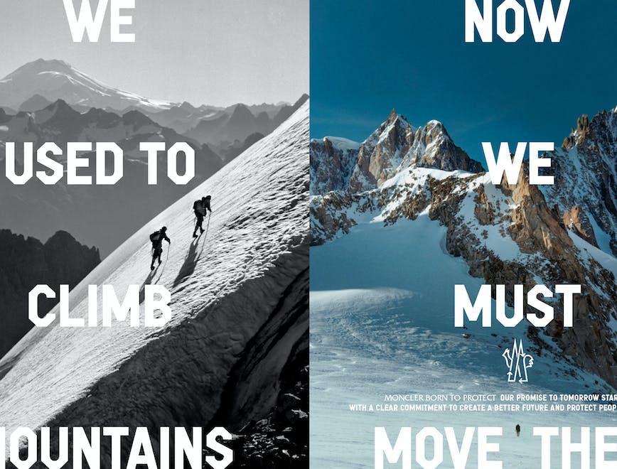 mountain nature outdoors advertisement person peak mountain range poster flyer ice