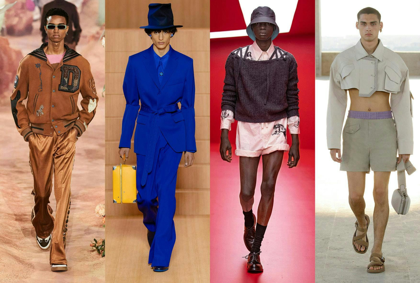 In ordine Dior Men, Louis Vuitton, Prada, Fendi