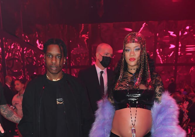 A$AP Rocky e Rihanna alla sfilata di Gucci a Milano