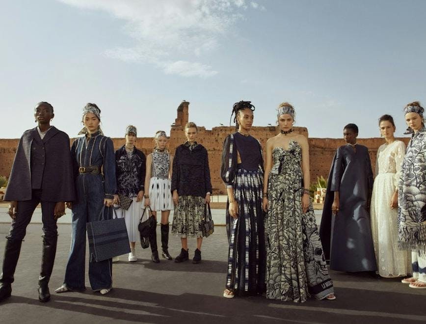 La sfilata Cruise 2020 di Dior, nel palazzo di El Badi a Marrakech.