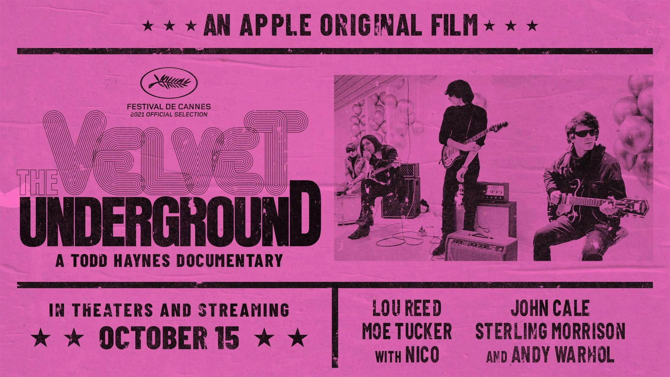 Il poster del documentario "The Velvet Undeground"