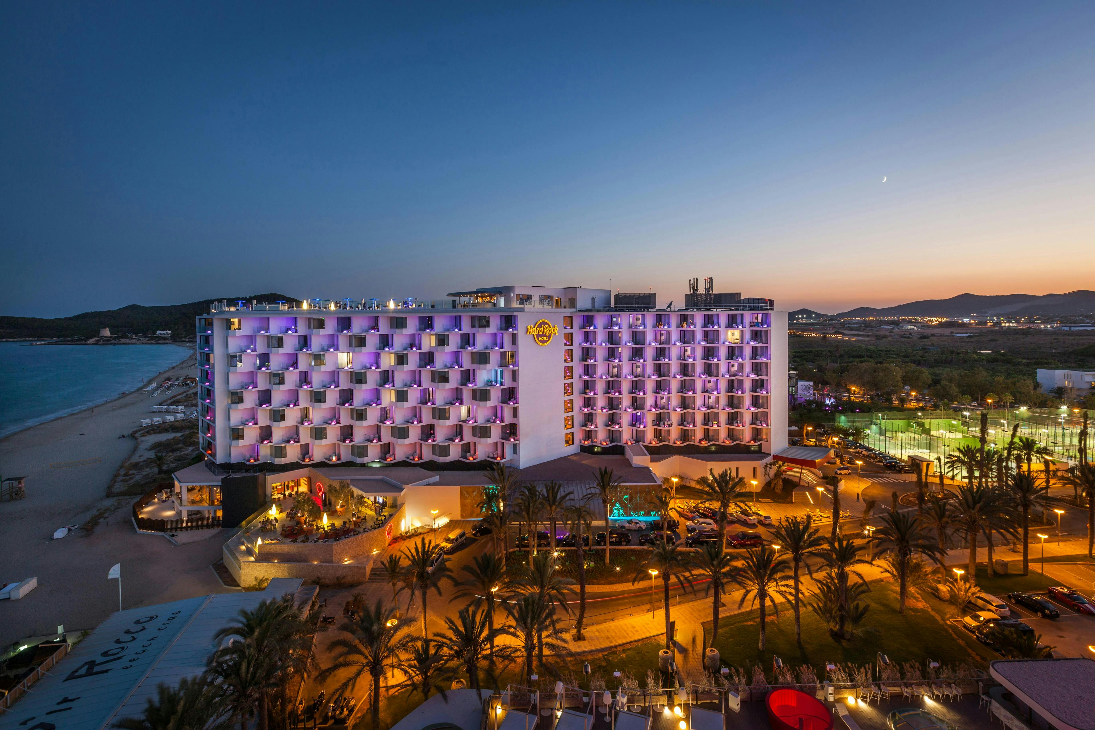 hard rock hotel ibiza downtown city urban building town metropolis architecture road intersection