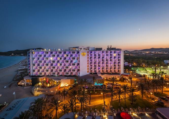 hard rock hotel ibiza downtown city urban building town metropolis architecture road intersection
