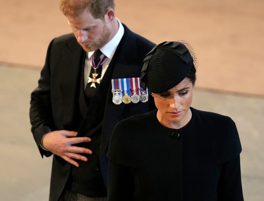 Harry e Meghan al funerale della Regina Elisabetta II / Getty Images