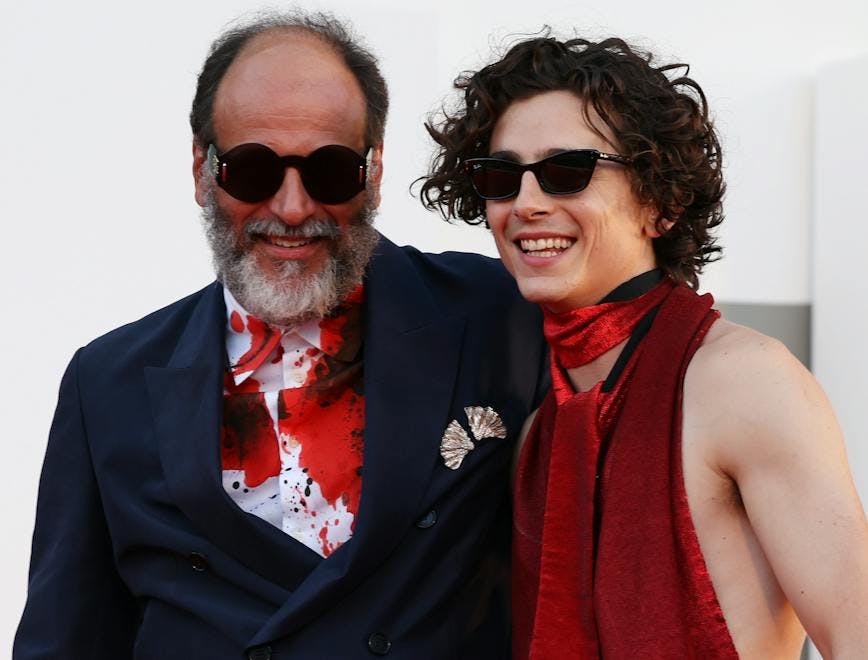 Luca Guadagnino e Timothèe Chalamet alla 79esima edizione del Festival Del Cinema di Venezia