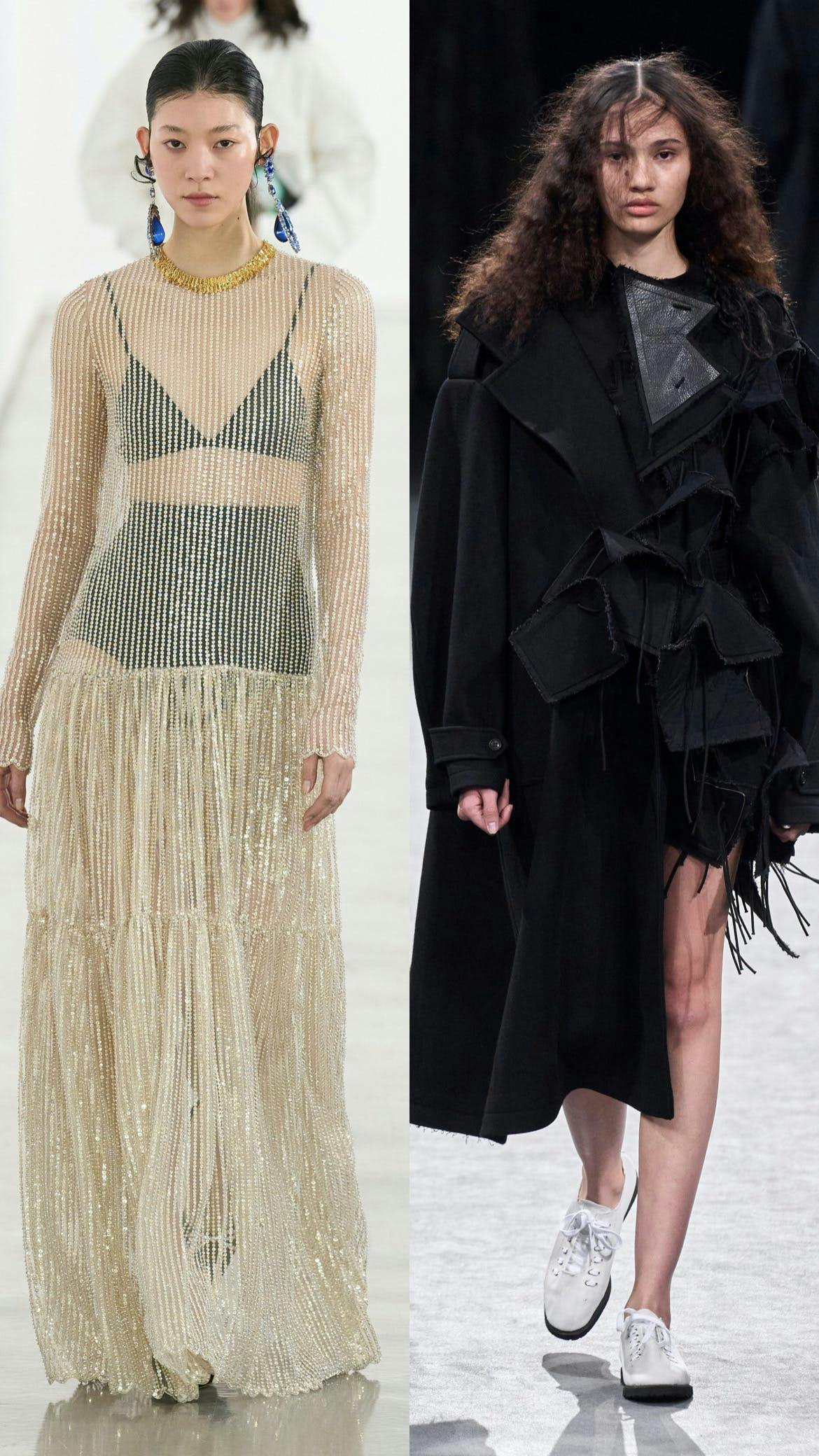 Le sfilate di Giambattista Valli e Yohji Yamamoto autunno inverno 2023 alla Parigi Fashion  Week.