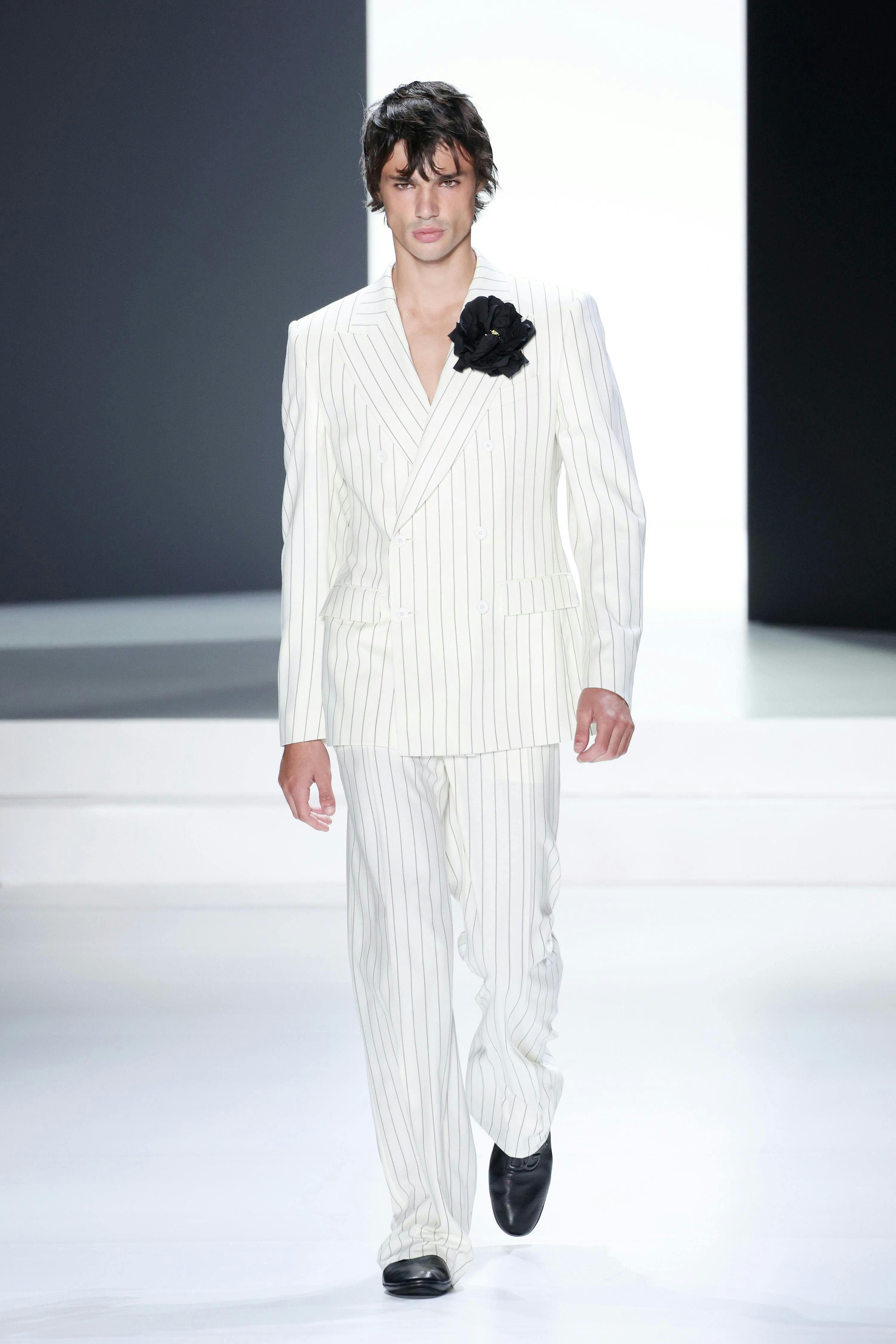 milan clothing formal wear suit fashion adult male man person pajamas