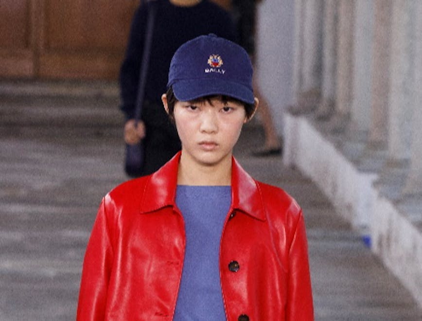clothing coat jacket person cap hat blazer