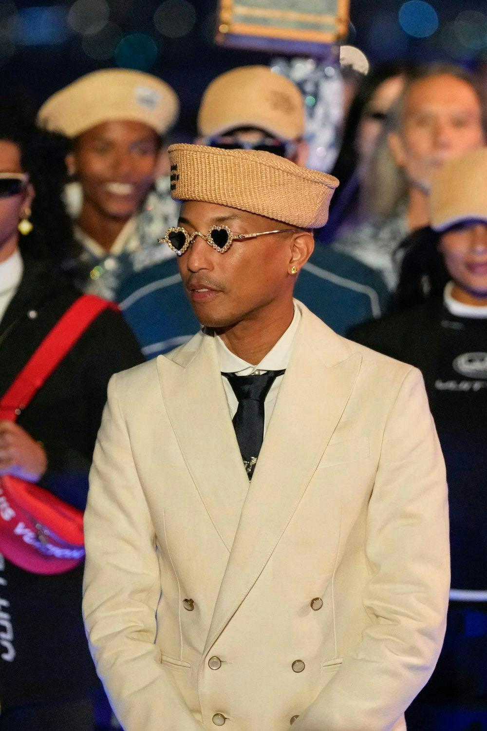 Pharrell Williams alla sfilata di Louis Vuitton Pre-Fall 2024