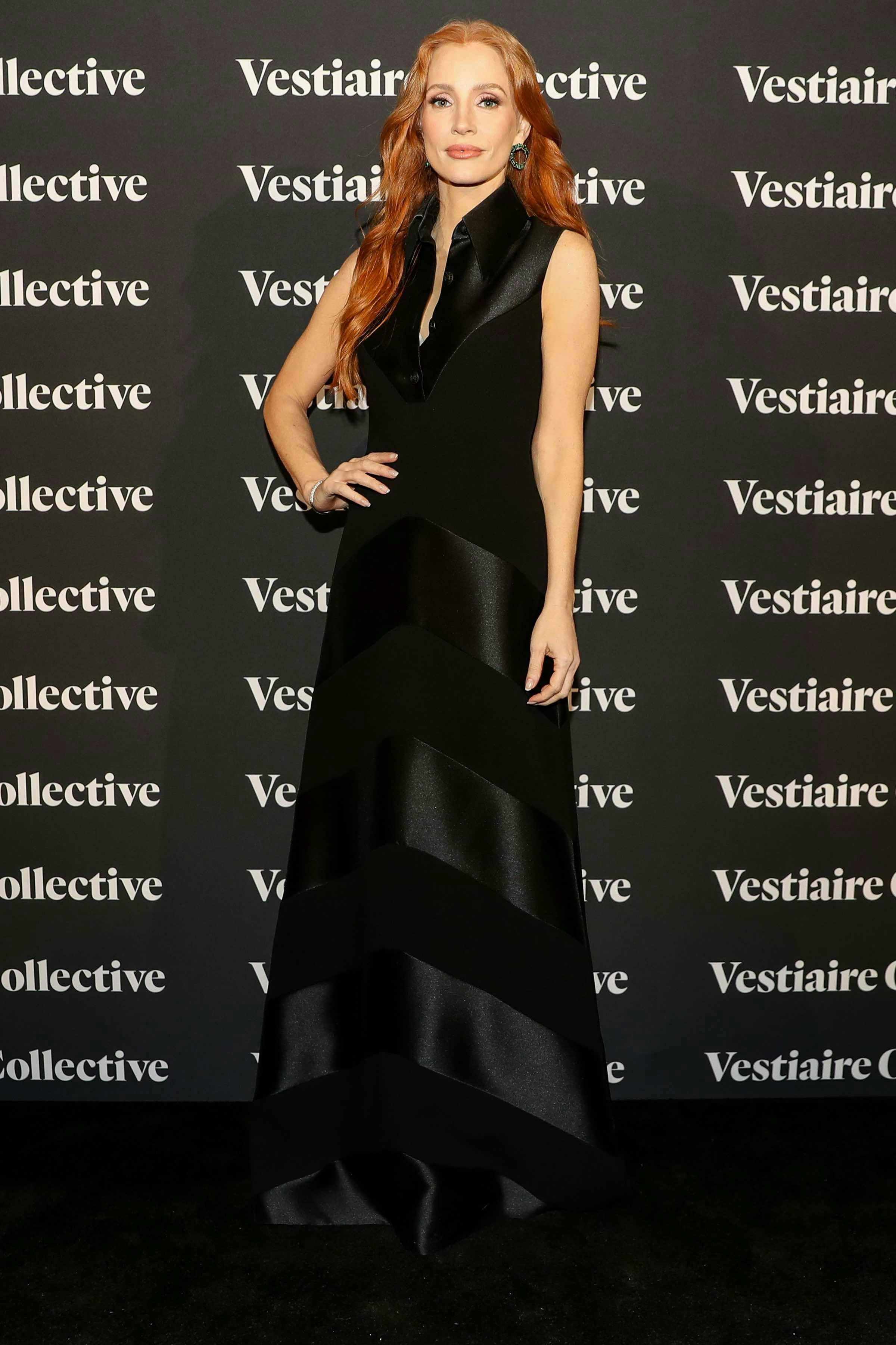 Jessica Chastain all'evento “Celebrity Closet Sale” di Vestiaire Collective (Courtesy of BFA)