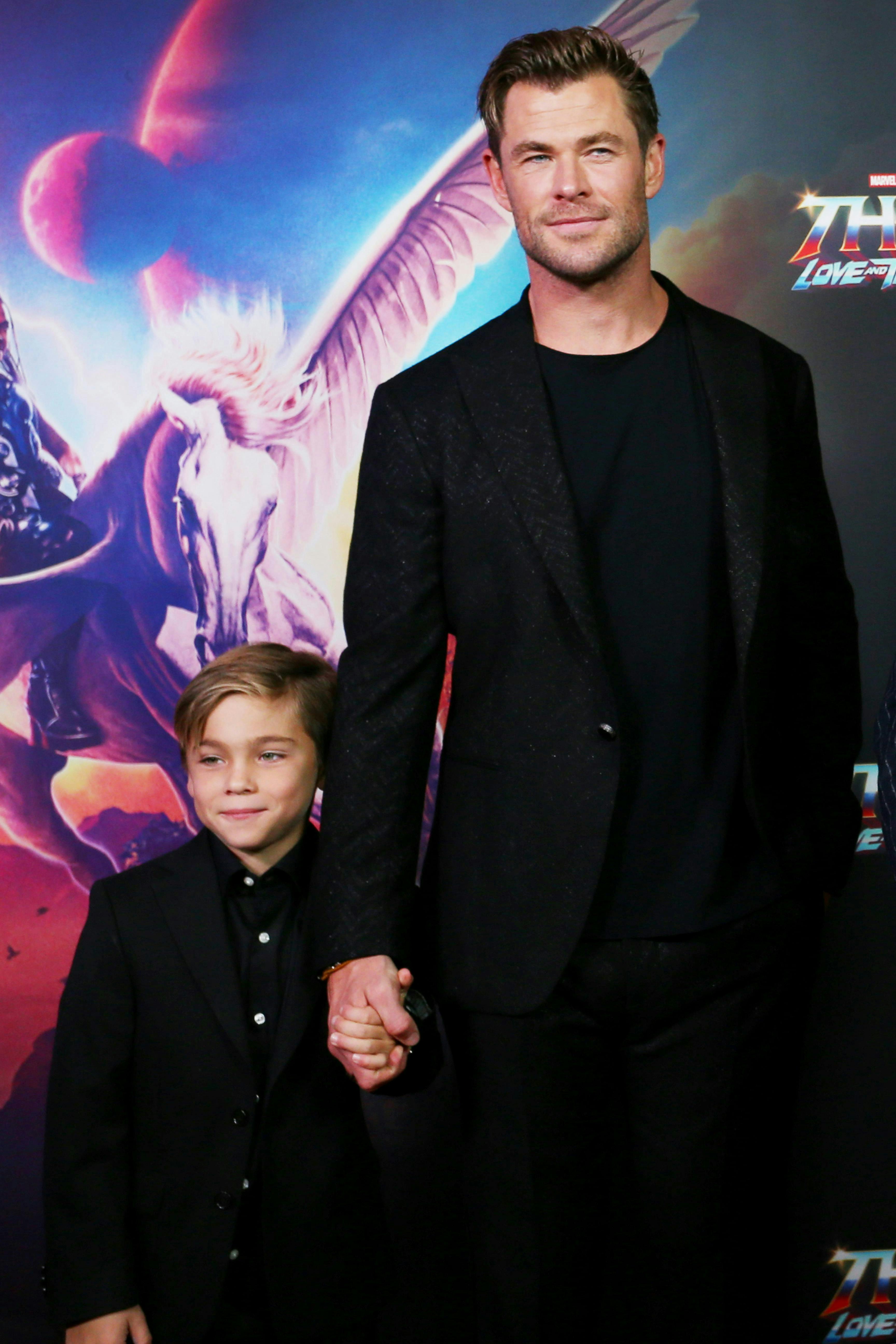 Chris Hemsworth con il figlio Tristan (Getty Images)