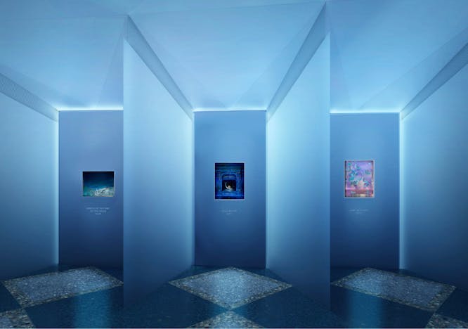 The Wonder of Dreams room of the Tiffany Wonder exhibition.