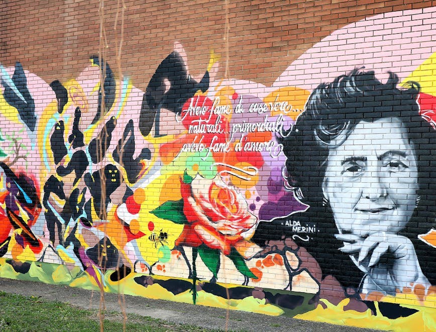 milan art graffiti painting mural adult female person woman face wall