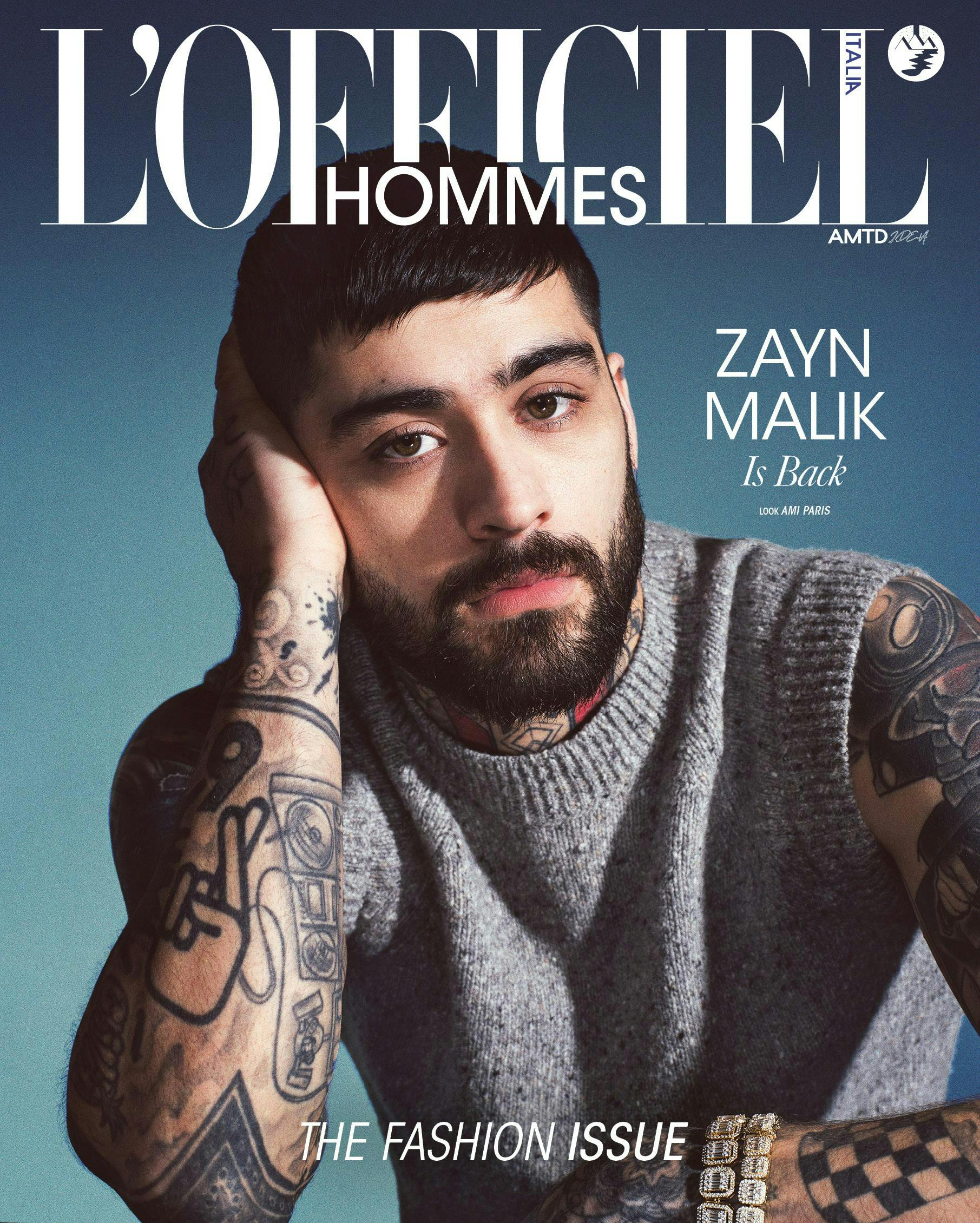 Zayn Malik in AMI PARIS sulla copertina de L'OFFICIEL HOMMES Italia n°32 - Marzo