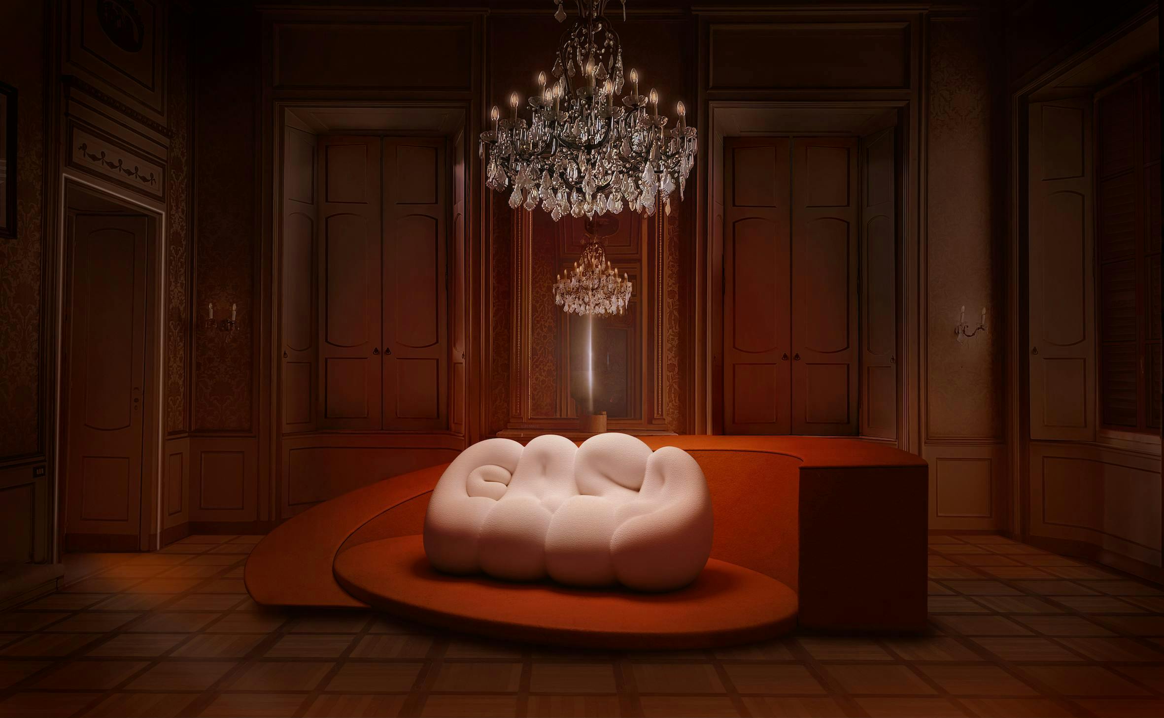 Chatty Sofa, il divano "wearable" di MCM e ATELIER-BIAGETTI